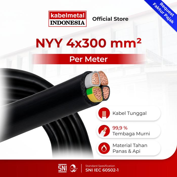 Kabel NYY 4x300 mm Per Meter kabelmetal INDONESIA
