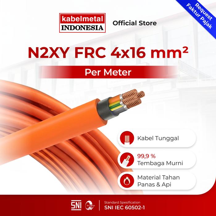 Kabel N2XY (Fire Resistant FRC F750) 4x16 mm Per Meter kabelmetal INDONESIA