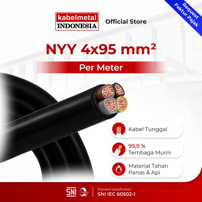 Kabel NYY 4x95 mm Per Meter kabelmetal INDONESIA