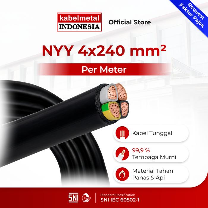 Kabel NYY 4x240 mm Per Meter kabelmetal INDONESIA